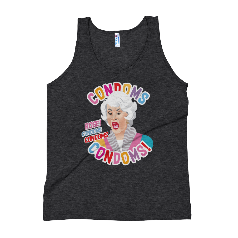 Condoms! (Triblend Tank Top)-Tank Top-Swish Embassy