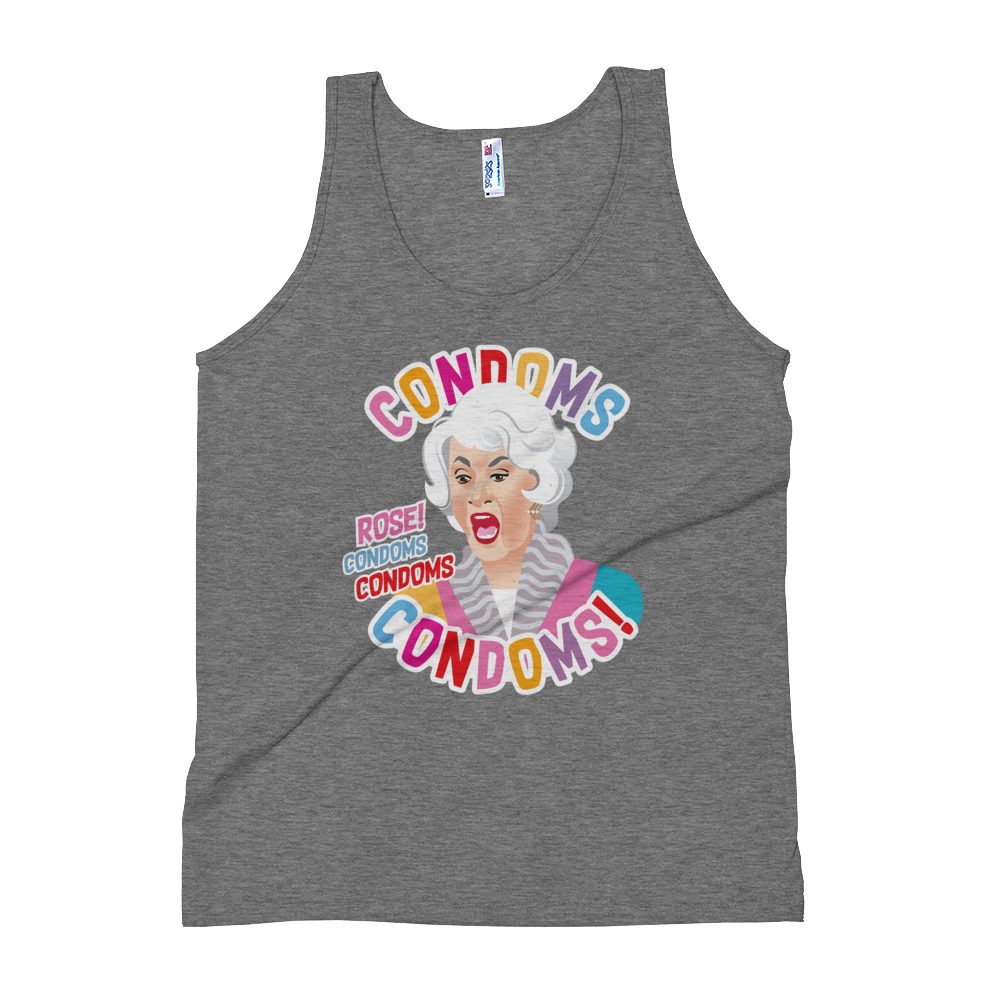 Condoms! (Triblend Tank Top)-Tank Top-Swish Embassy