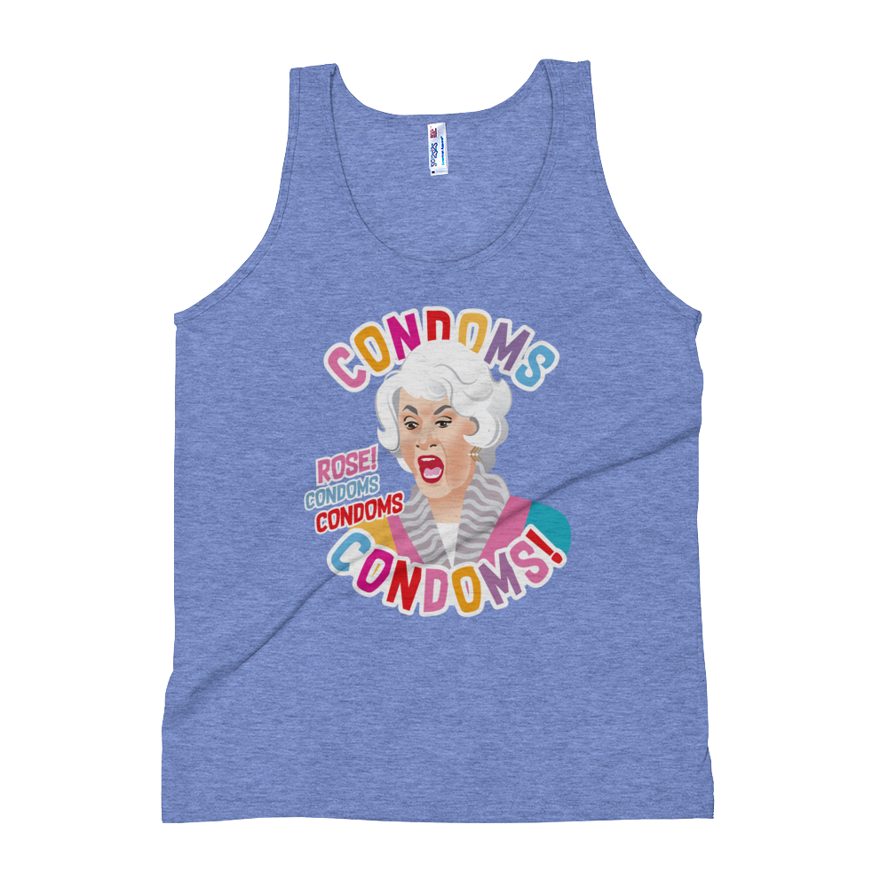 Condoms! (Triblend Tank Top)-Tank Top-Swish Embassy