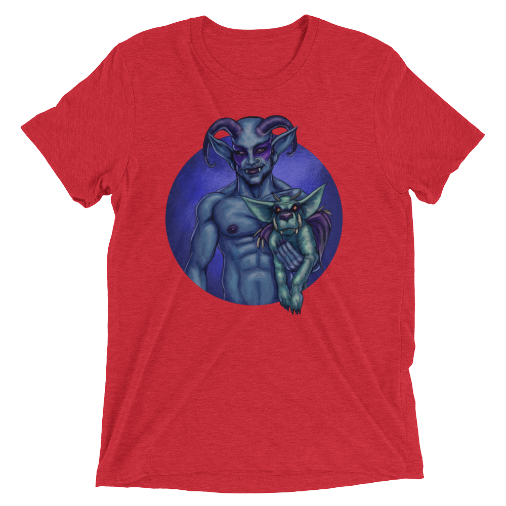 Dog and Demon (Retail Triblend)-Triblend T-Shirt-Swish Embassy