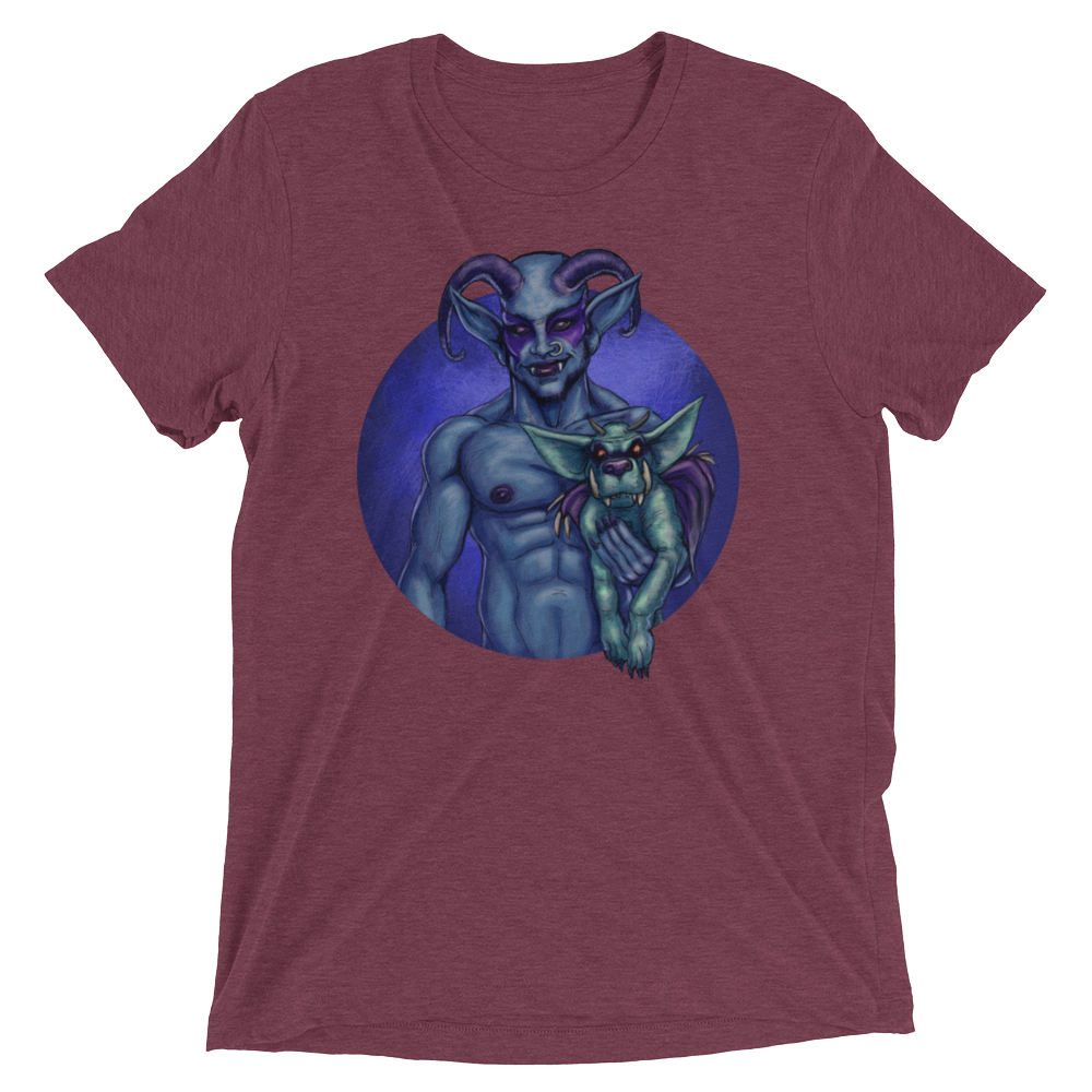 Dog and Demon (Retail Triblend)-Triblend T-Shirt-Swish Embassy