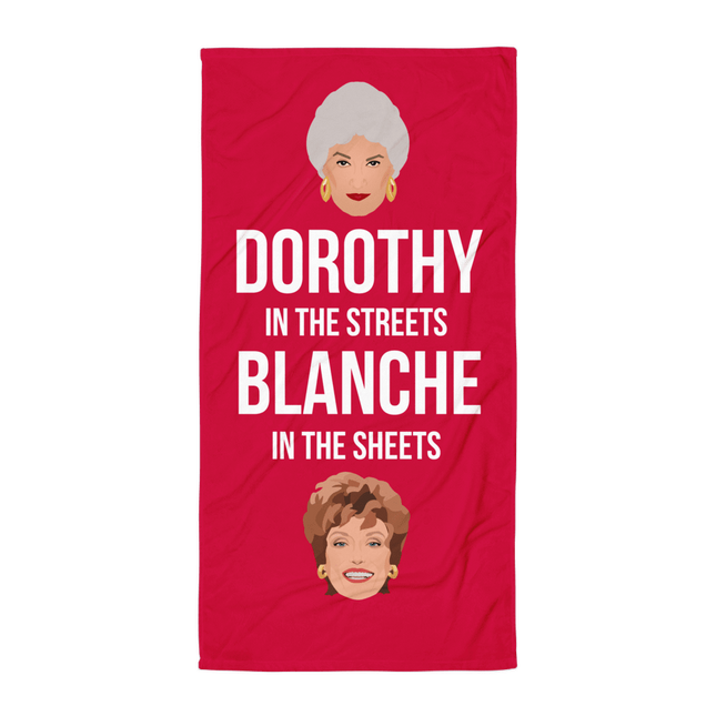 Dorothy in the Streets, Blanche in the Sheets (Beach Towel)-Beach Towel-Swish Embassy