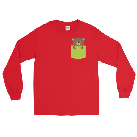 Faux Pocket Bear (Long Sleeve)-Long Sleeve-Swish Embassy