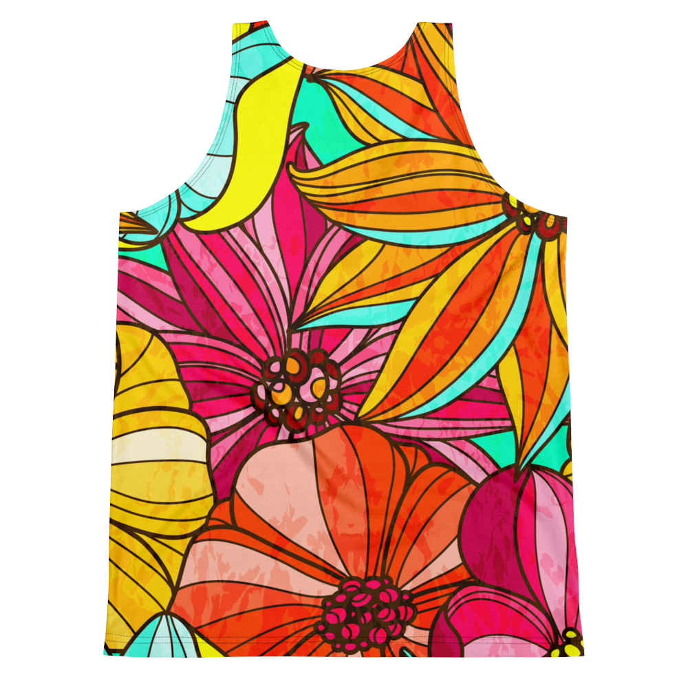 Festive Flower (Allover Tank Top)-Allover Tank Top-Swish Embassy