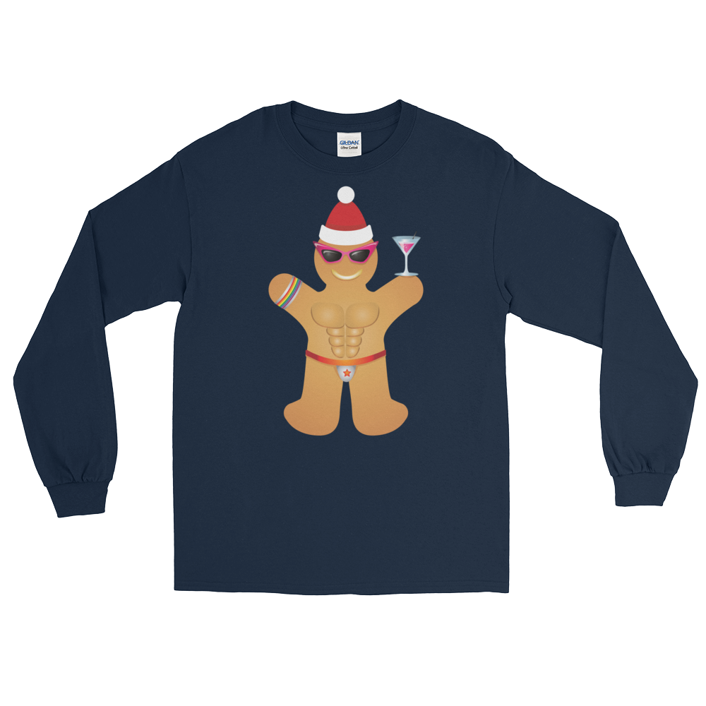 Gingerbread Circuit Man (Long Sleeve)-Long Sleeve-Swish Embassy