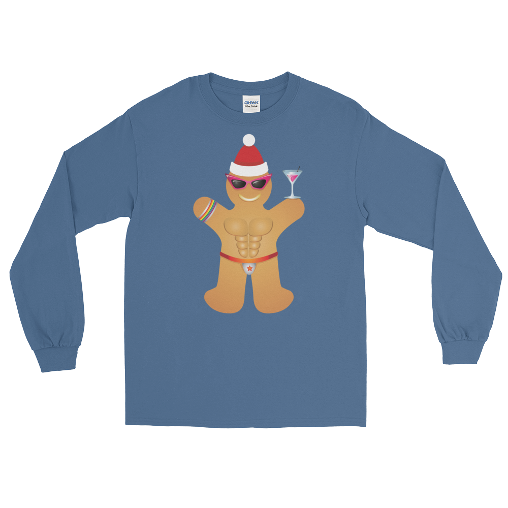 Gingerbread Circuit Man (Long Sleeve)-Long Sleeve-Swish Embassy