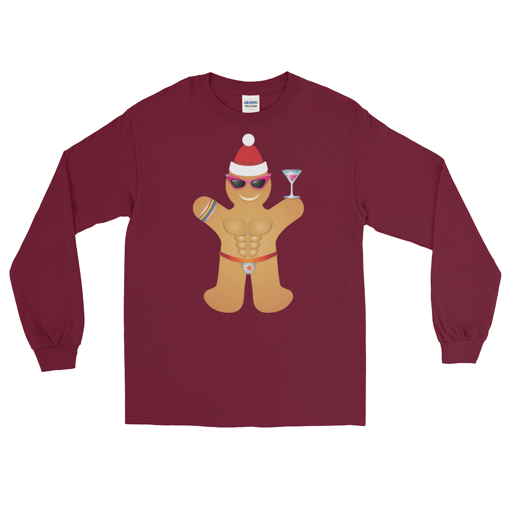 Gingerbread Circuit Man (Long Sleeve)-Long Sleeve-Swish Embassy