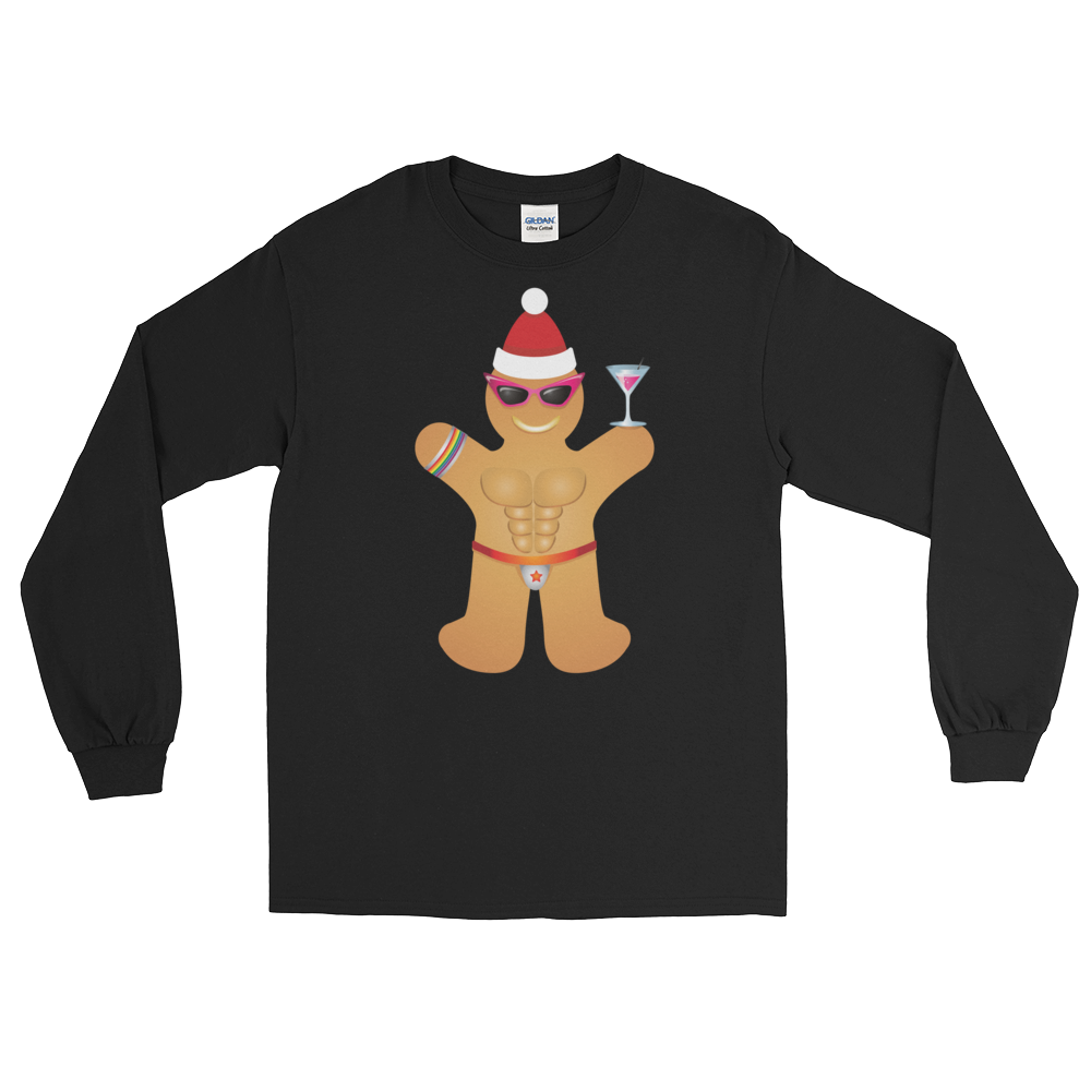 Gingerbread Circuit Man (Long Sleeve)-Long Sleeve-Swish Embassy