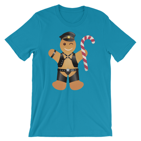 Gingerbread Leather Man-Christmas T-Shirts-Swish Embassy