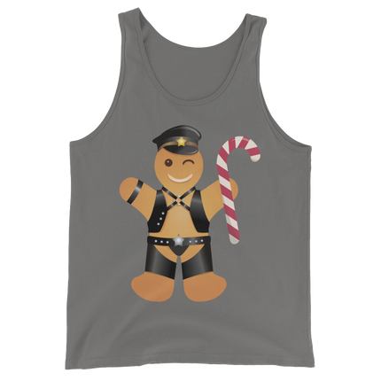 Gingerbread Leather Man (Tank Top)-Christmas Tanks-Swish Embassy
