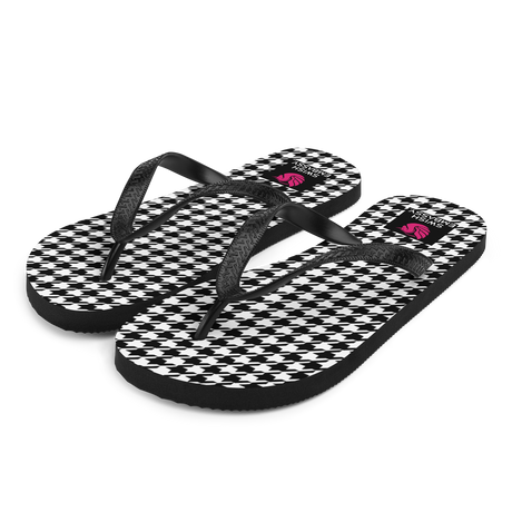 Houndstooth (Flip Flops)-Flip Flops-Swish Embassy