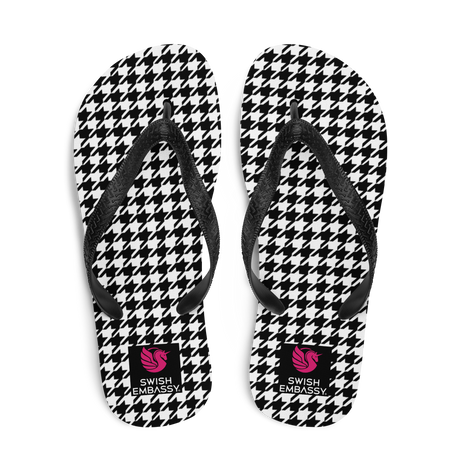 Houndstooth (Flip Flops)-Flip Flops-Swish Embassy