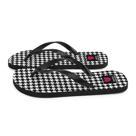 Houndstooth (Flip Flops)-Flip Flops-Swish Embassy