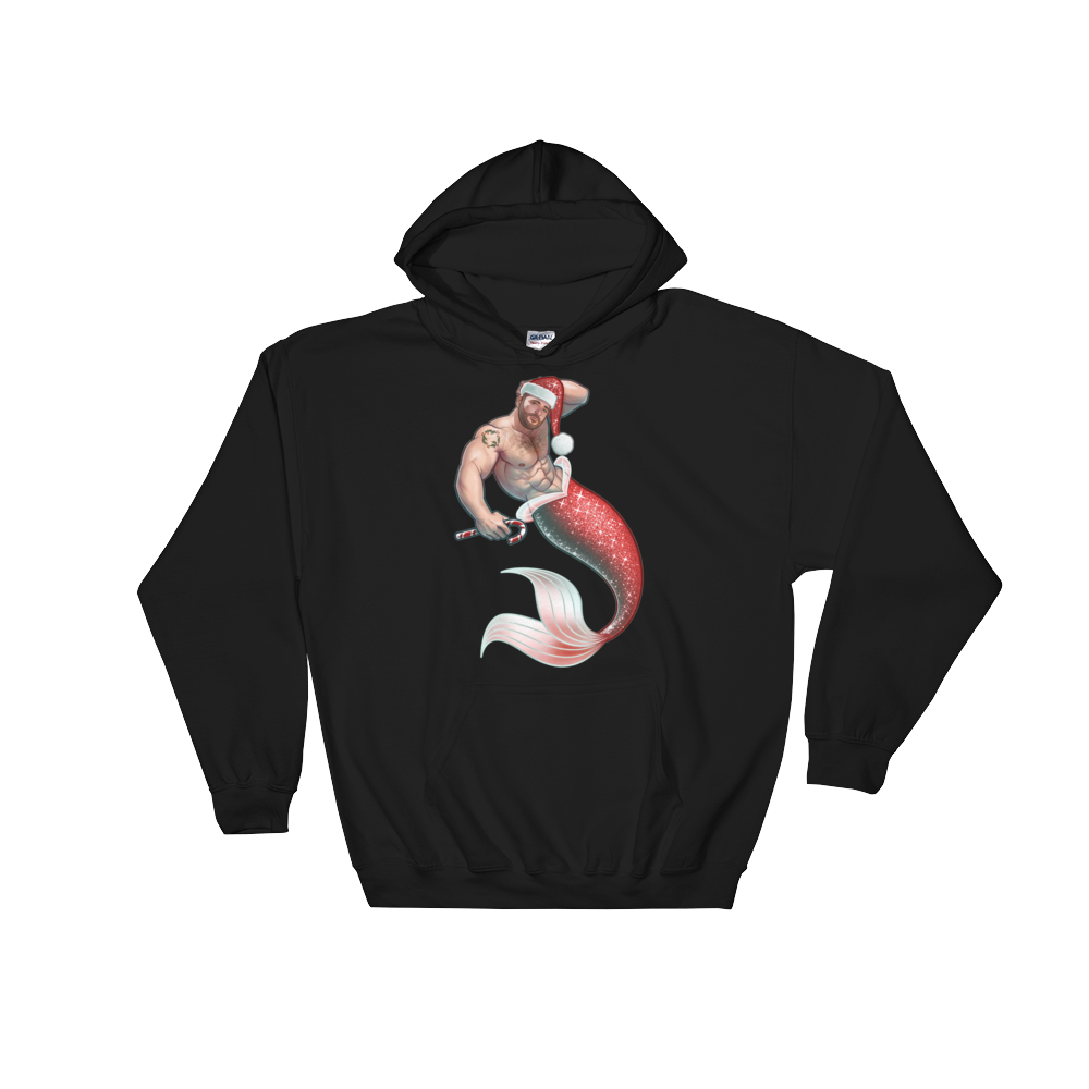 Merman Christmas (Hoodie)-Christmas Hoodies-Swish Embassy