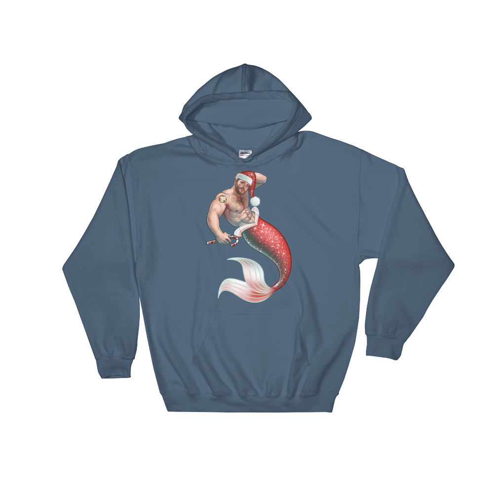 Merman Christmas (Hoodie)-Christmas Hoodies-Swish Embassy