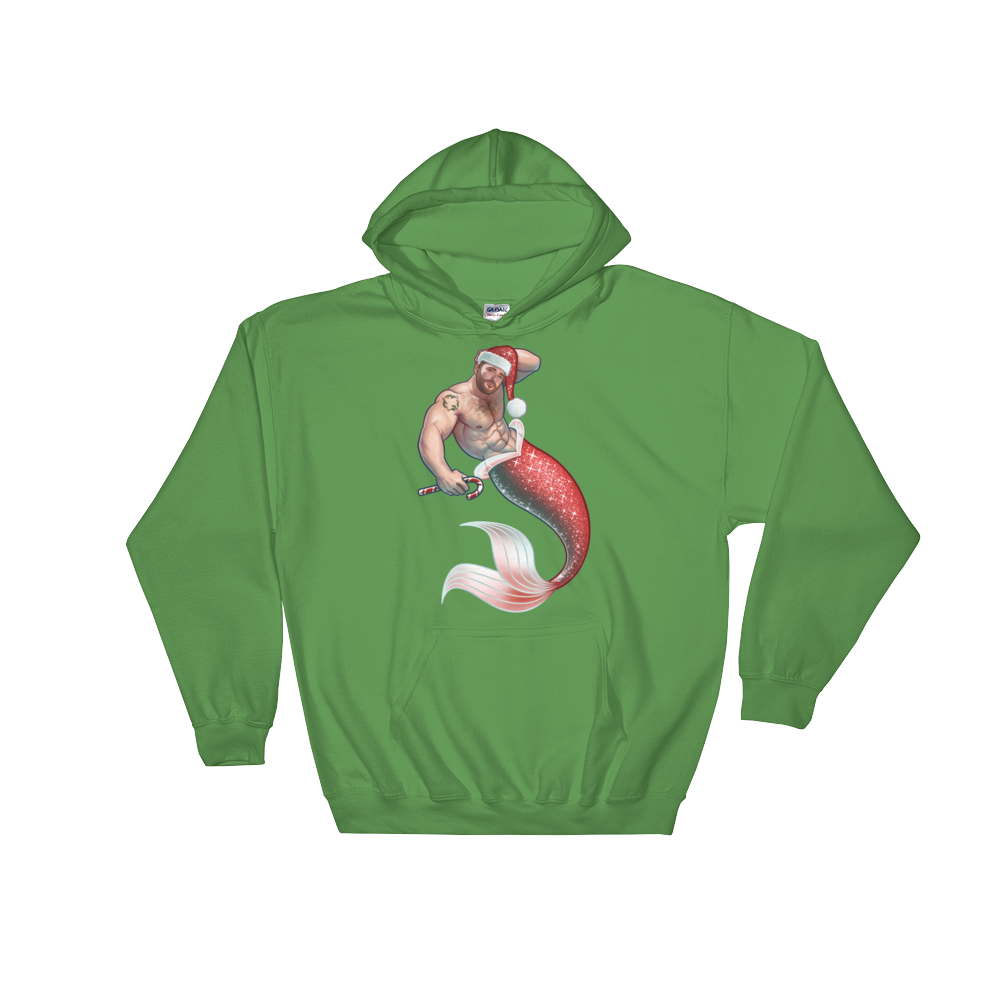 Merman Christmas (Hoodie)-Christmas Hoodies-Swish Embassy