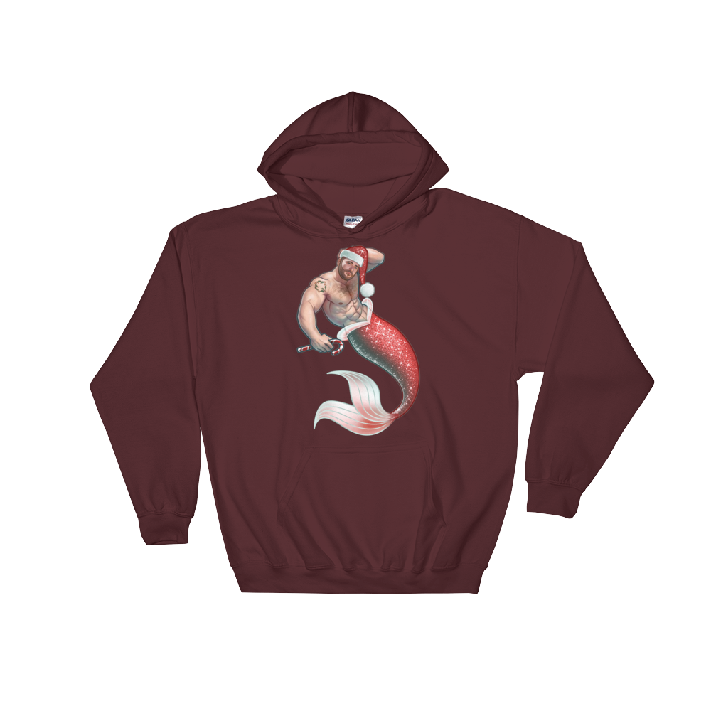 Merman Christmas (Hoodie)-Christmas Hoodies-Swish Embassy