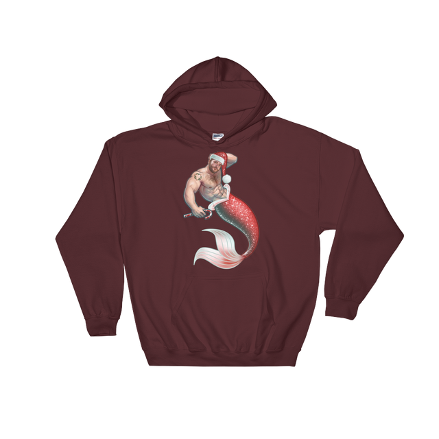 Merman Christmas (Hoodie)-Christmas Hoodies-Swish Embassy