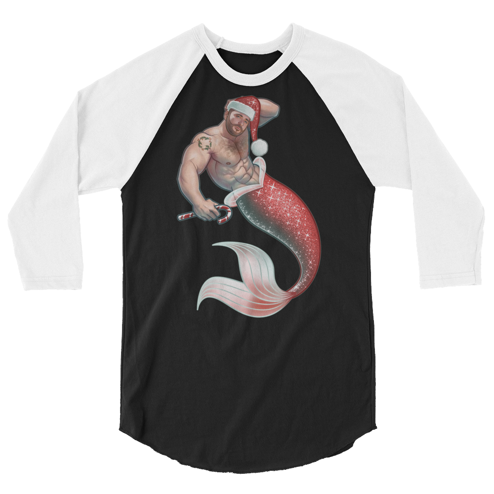 Merman Christmas (Raglan)-Raglan-Swish Embassy