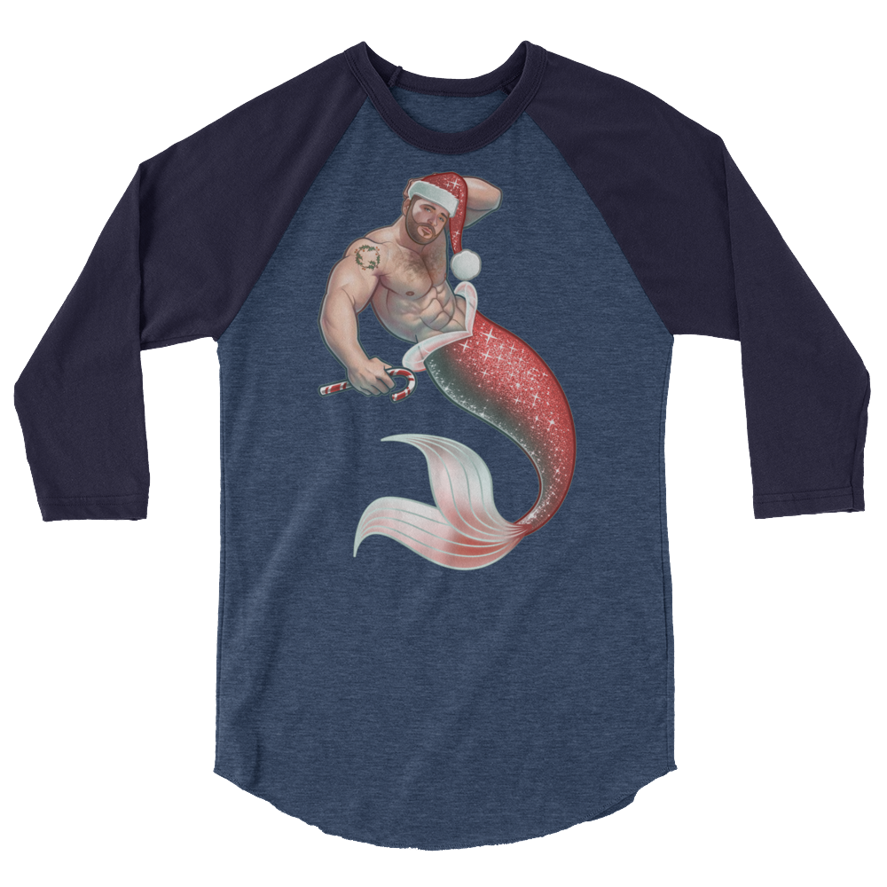 Merman Christmas (Raglan)-Raglan-Swish Embassy