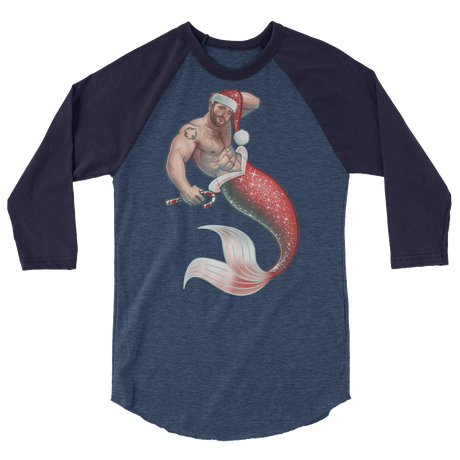 Merman Christmas (Raglan)-Raglan-Swish Embassy