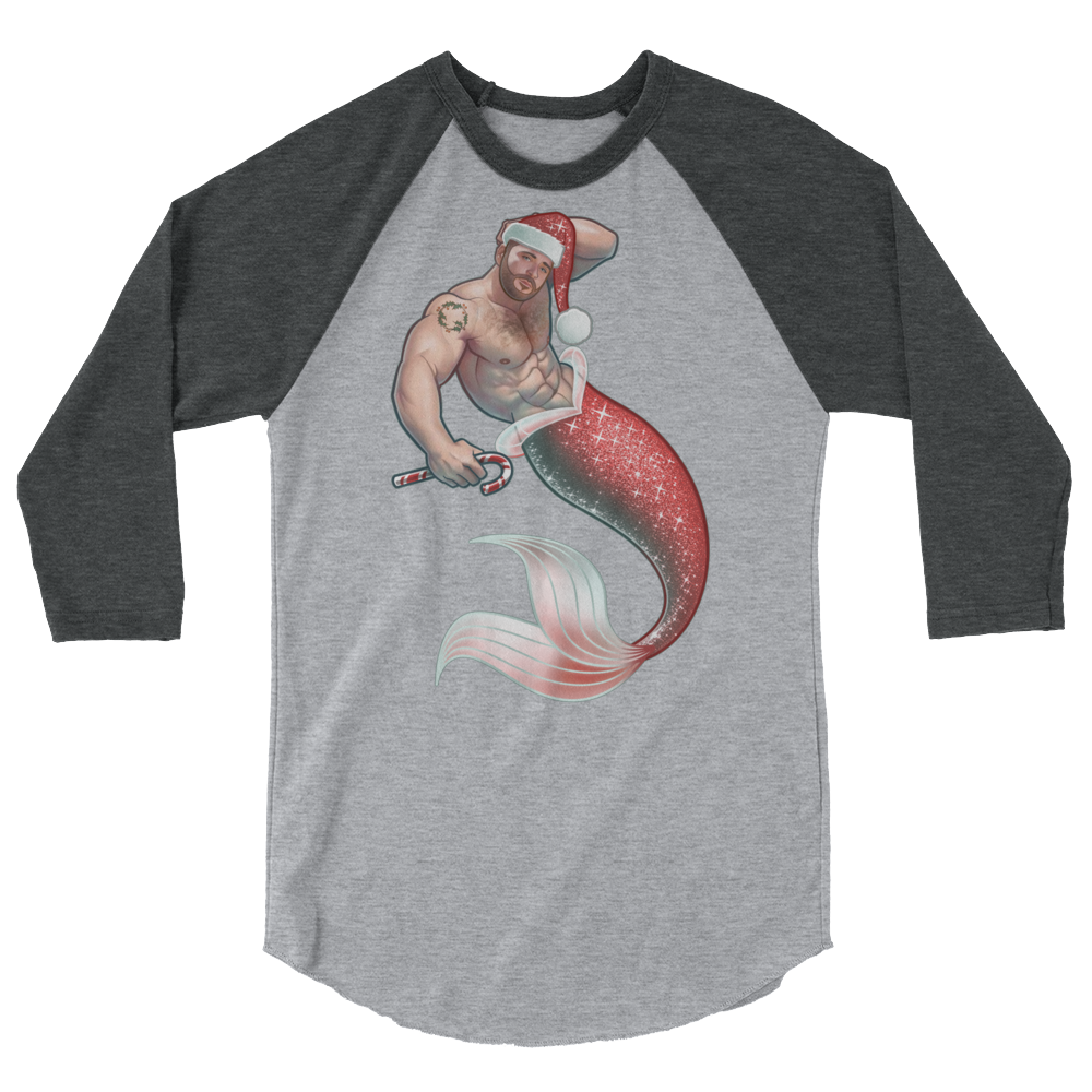 Merman Christmas (Raglan)-Raglan-Swish Embassy