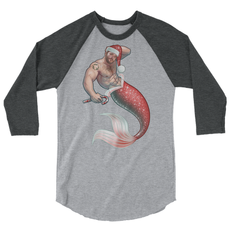 Merman Christmas (Raglan)-Raglan-Swish Embassy