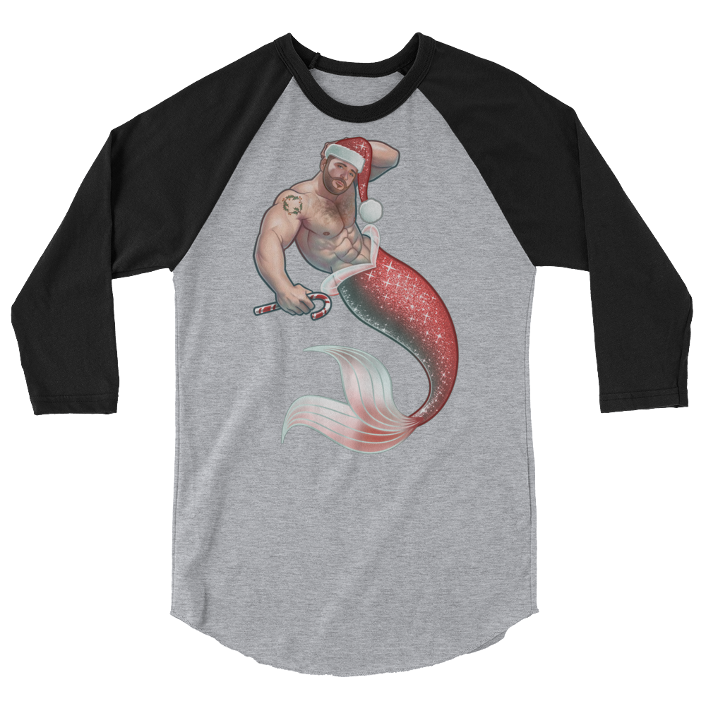 Merman Christmas (Raglan)-Raglan-Swish Embassy