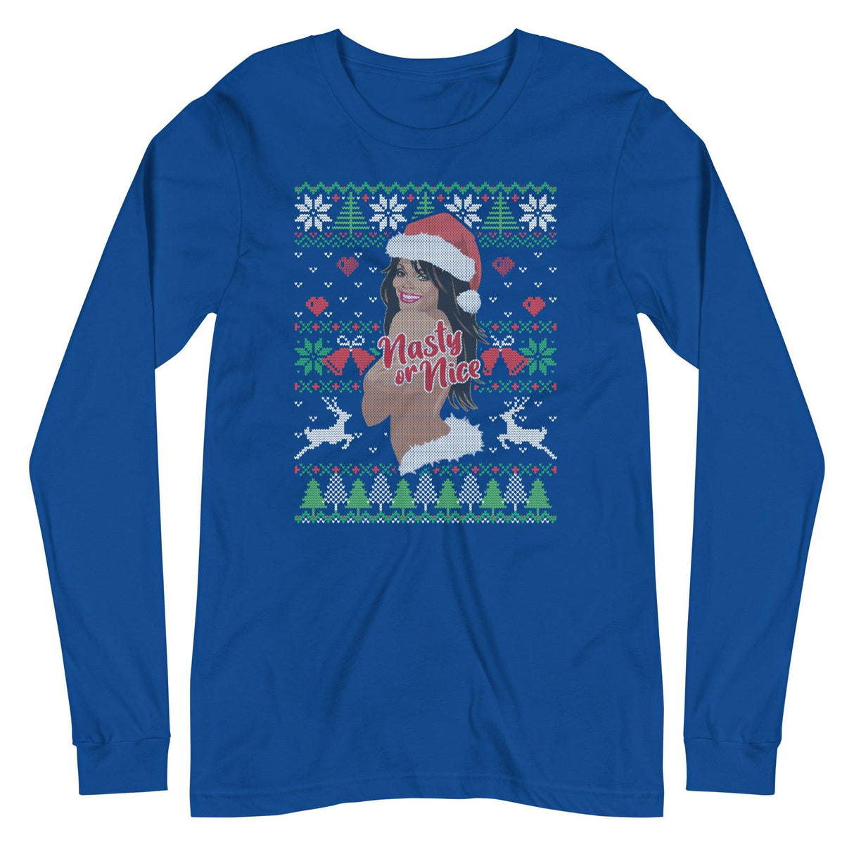 Nasty or Nice (Ugly Christmas)-T-Shirts-Swish Embassy
