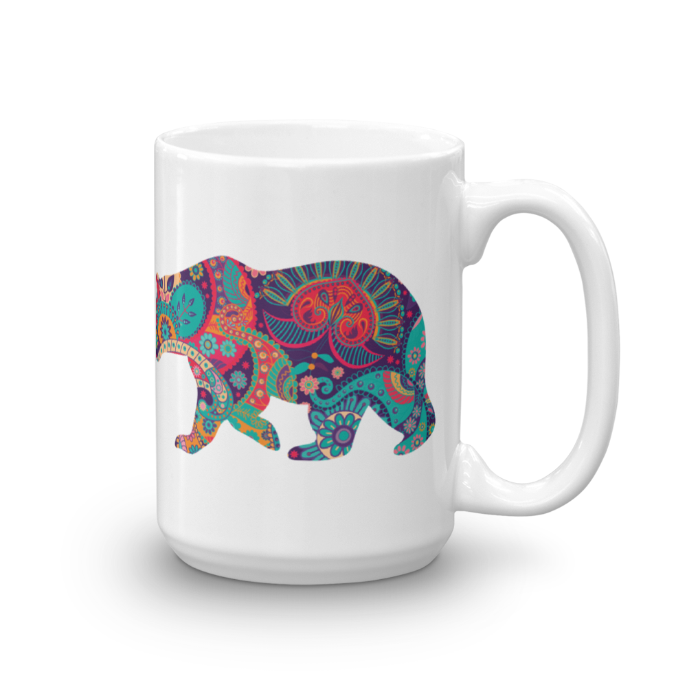 Paisley Bear (Mug)-Mugs-Swish Embassy