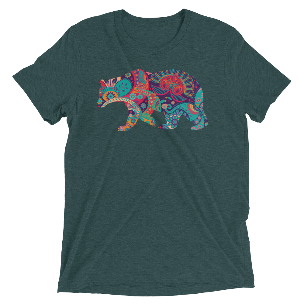 Paisley Bear (Retail Triblend)-Triblend T-Shirt-Swish Embassy