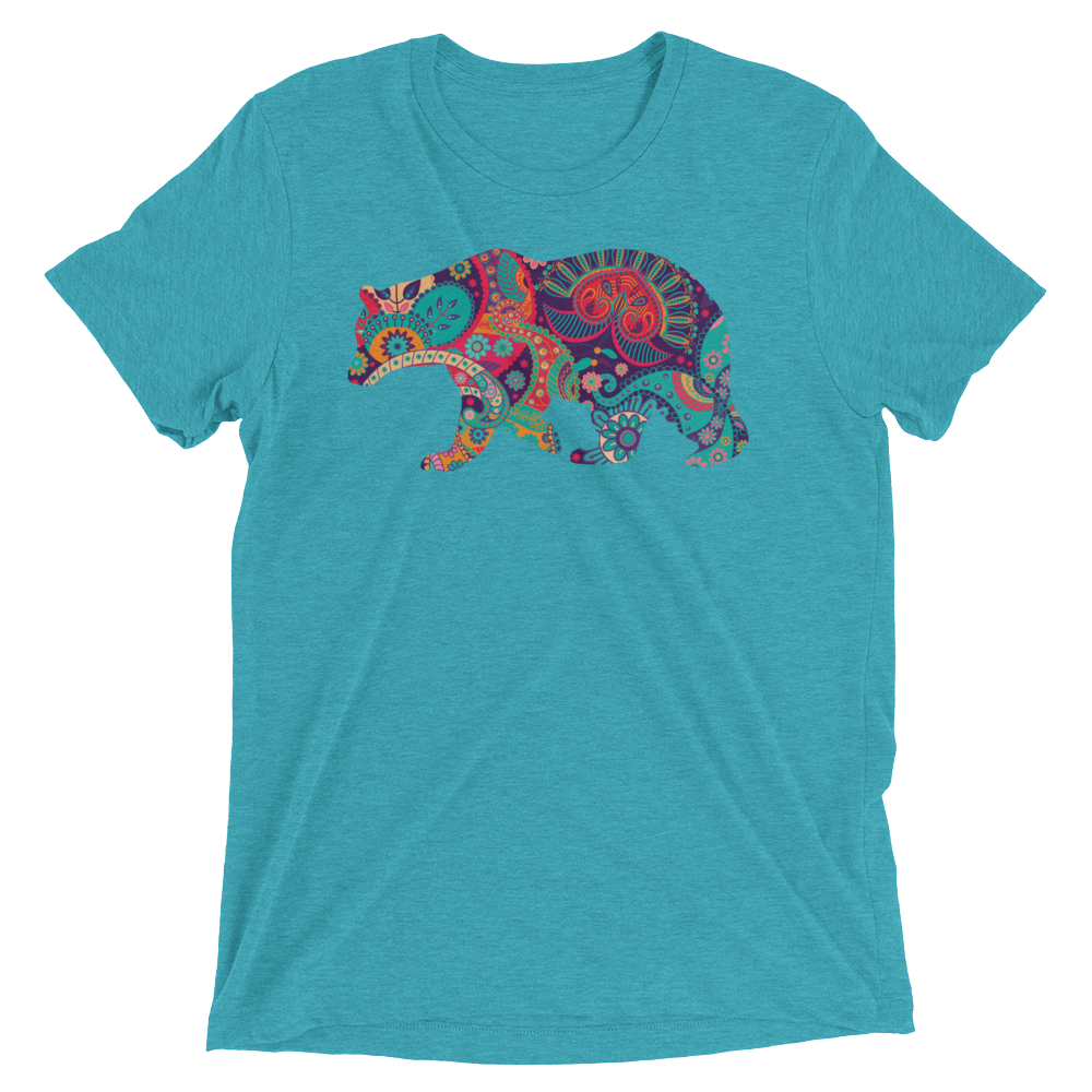 Paisley Bear (Retail Triblend)-Triblend T-Shirt-Swish Embassy