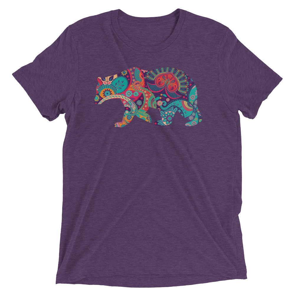 Paisley Bear (Retail Triblend)-Triblend T-Shirt-Swish Embassy