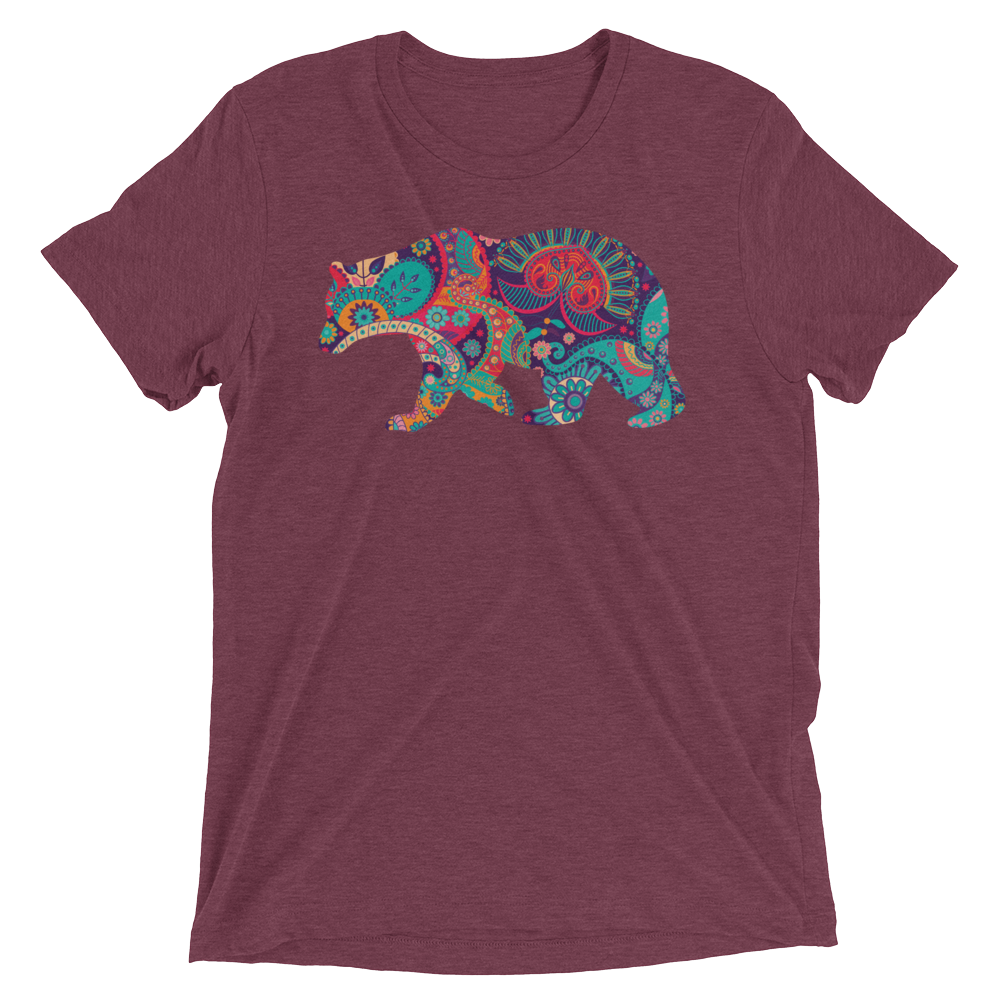 Paisley Bear (Retail Triblend)-Triblend T-Shirt-Swish Embassy