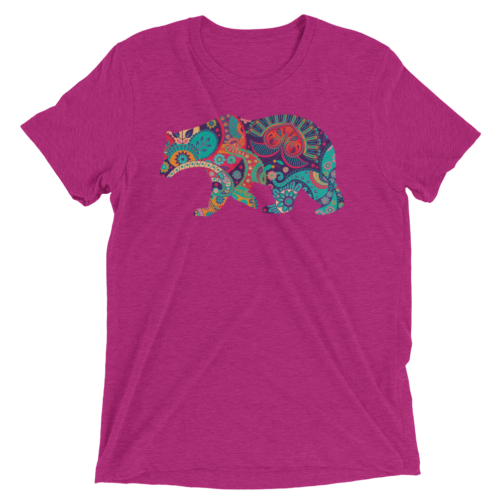 Paisley Bear (Retail Triblend)-Triblend T-Shirt-Swish Embassy