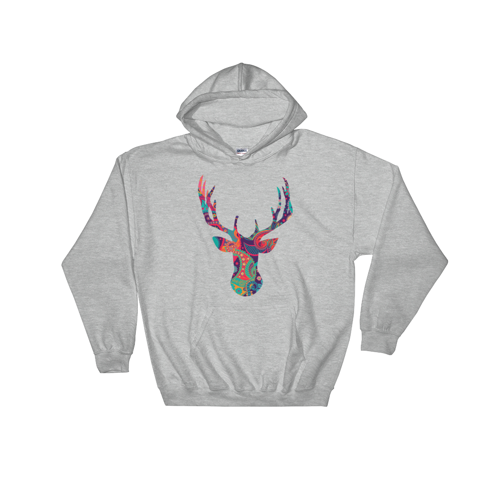 Paisley Stag (Hoodie)-Hoodie-Swish Embassy