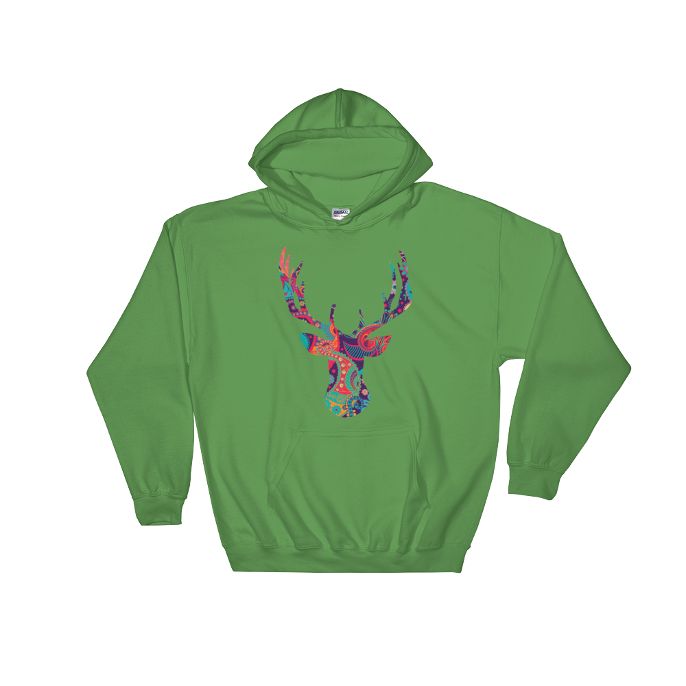 Paisley Stag (Hoodie)-Hoodie-Swish Embassy