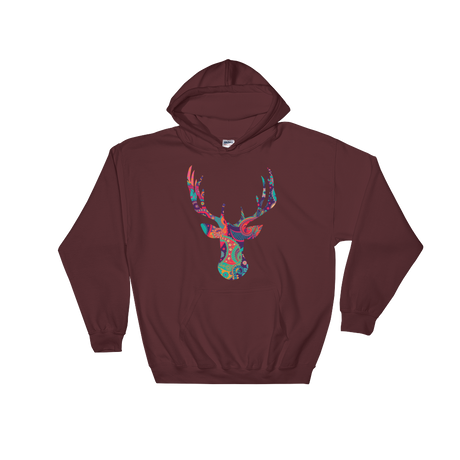 Paisley Stag (Hoodie)-Hoodie-Swish Embassy