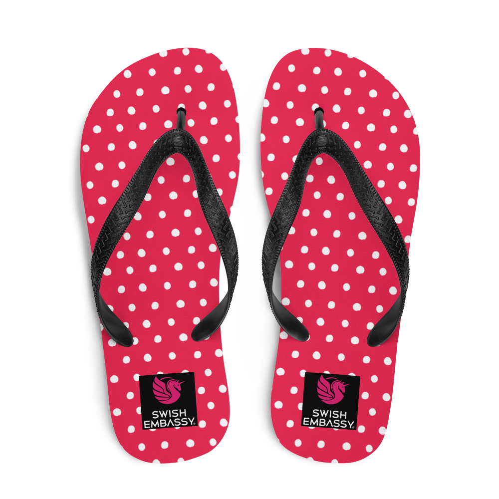 Pink Polkadot (Flip Flops)-Flip Flops-Swish Embassy