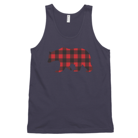 Plaid Bear (Tank Top)-Tank Top-Swish Embassy