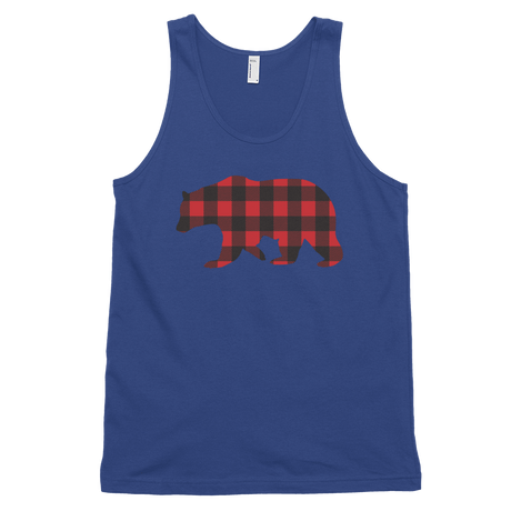 Plaid Bear (Tank Top)-Tank Top-Swish Embassy