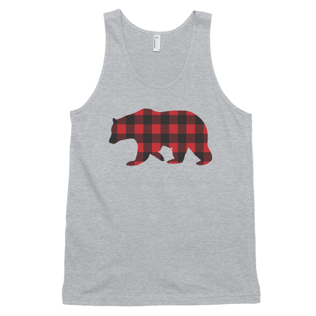 Plaid Bear (Tank Top)-Tank Top-Swish Embassy