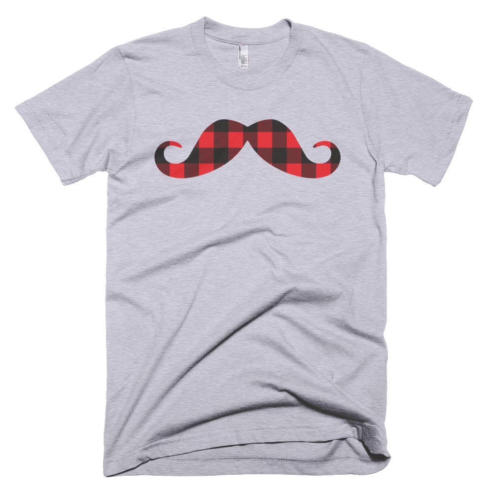 Plaid Moustache-T-Shirts-Swish Embassy