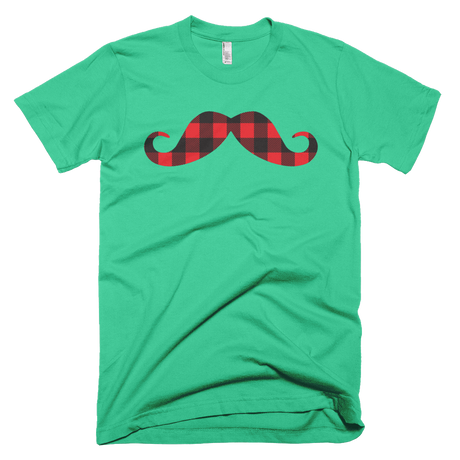 Plaid Moustache-T-Shirts-Swish Embassy