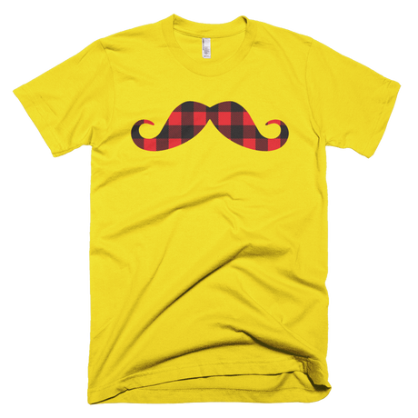 Plaid Moustache-T-Shirts-Swish Embassy