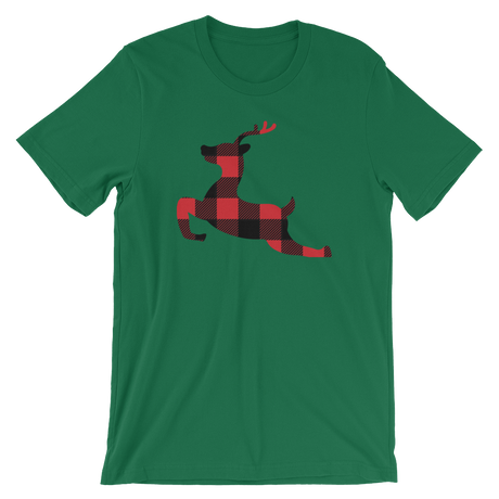 Plaid Reindeer-Christmas T-Shirts-Swish Embassy