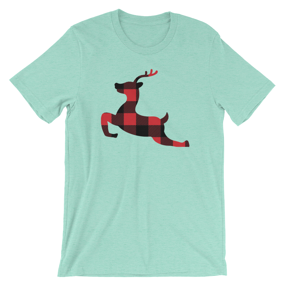 Plaid Reindeer-Christmas T-Shirts-Swish Embassy