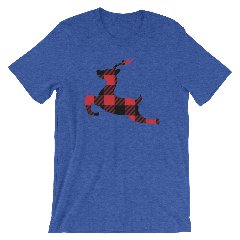 Plaid Reindeer-Christmas T-Shirts-Swish Embassy