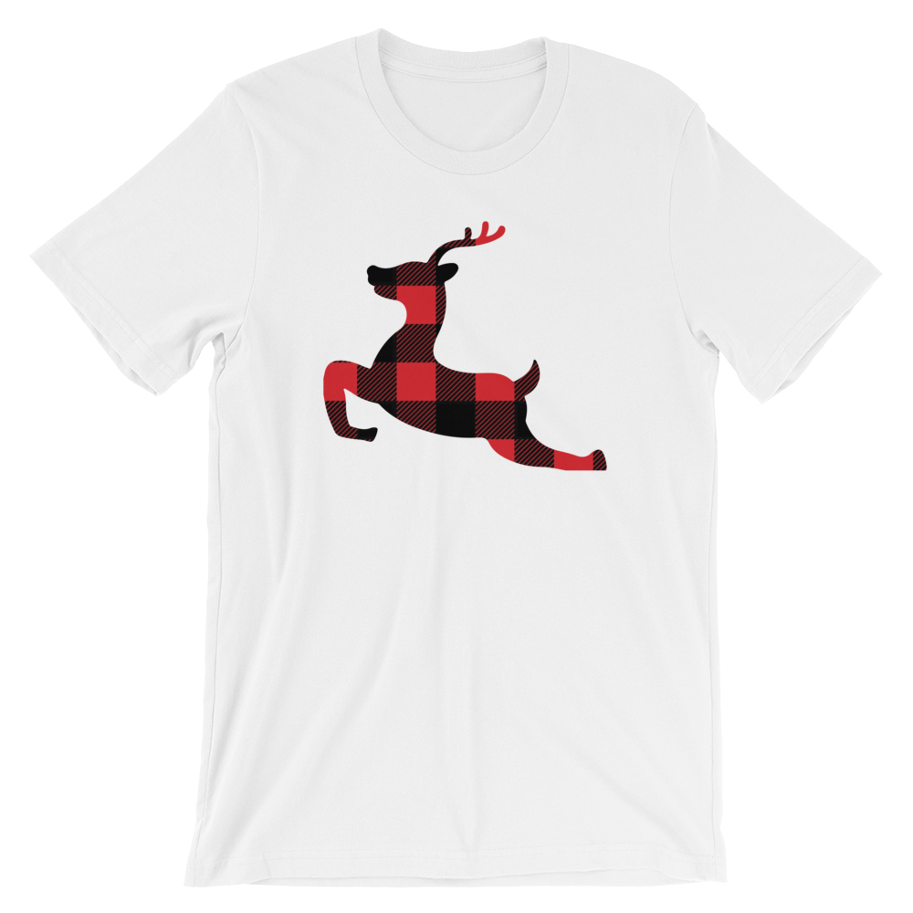 Plaid Reindeer-Christmas T-Shirts-Swish Embassy