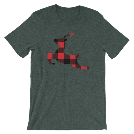 Plaid Reindeer-Christmas T-Shirts-Swish Embassy